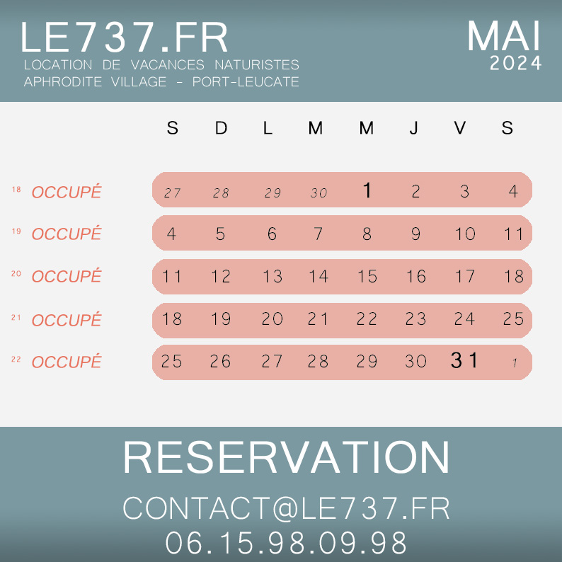 Reservation 737 mai24